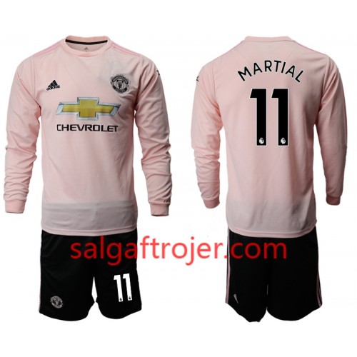 Manchester United Fodboldtrøjer MARTIAL 11 Børn Udebanesæt 2018/19 Langærmet Manchester United Fodboldtrøjer MARTIAL 11 Børn Udebanesæt 2018/19 Langærmet